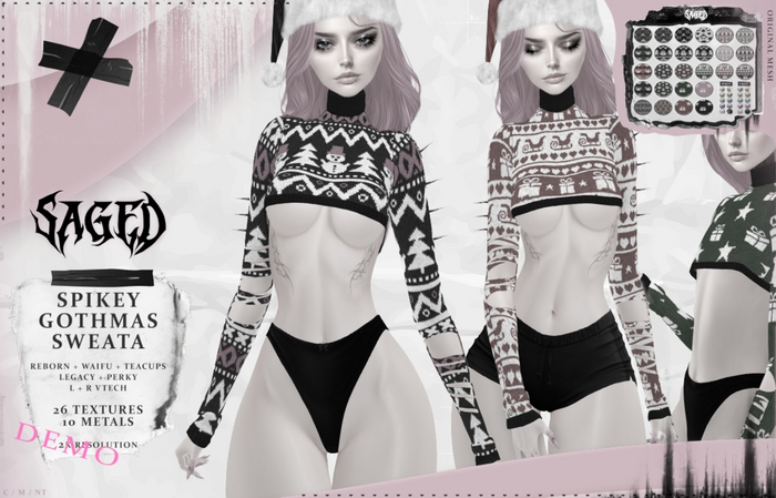 SAGED DEMO. Spikey Gothmas Sweata