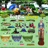25 - Hippie Camp - Shirt Blu flower