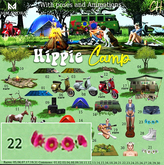 22 - Hippie Camp - Headband Flower Crown Fucsia