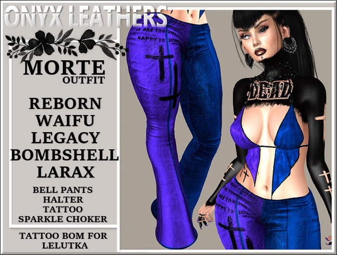 Morte Outfit including Blackout Tattoo + Sparkle Choker