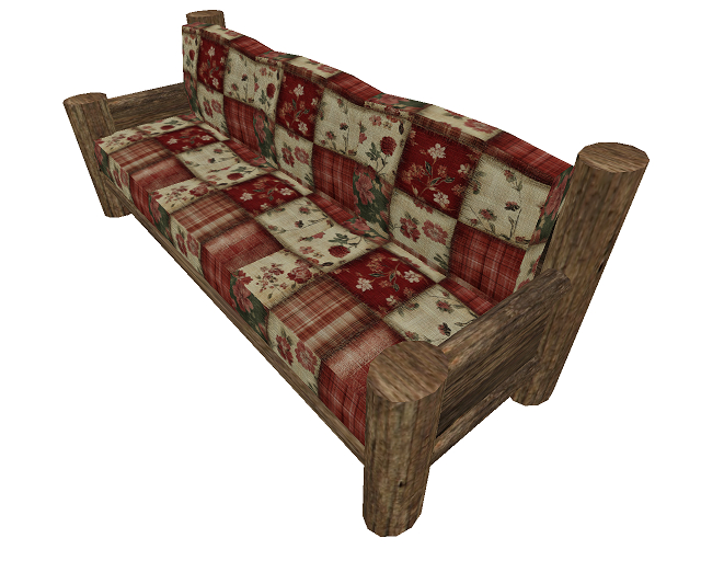 Atheria Designs Flower Plaid Print Couch