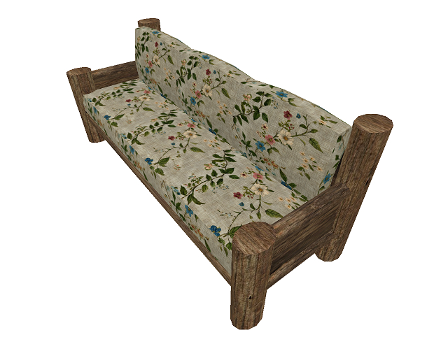 Atheria Designs Country Flowers Print Couch