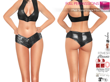 MI961576 MI Shiny Latex Mini Shorts