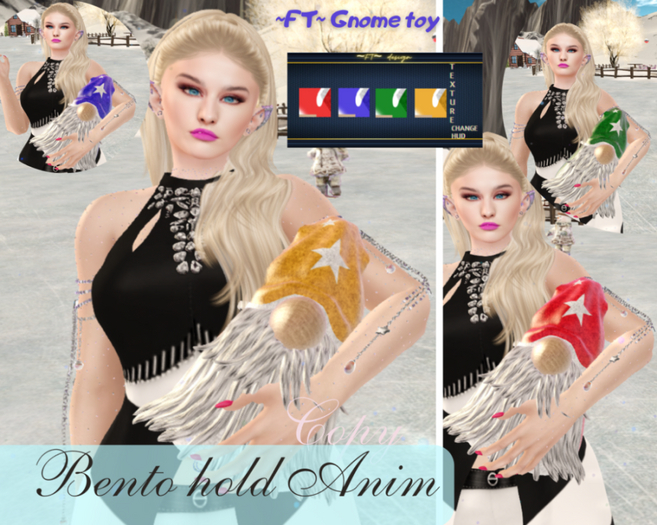 ~FT~ Gnome toy with hold anim and texture HUD