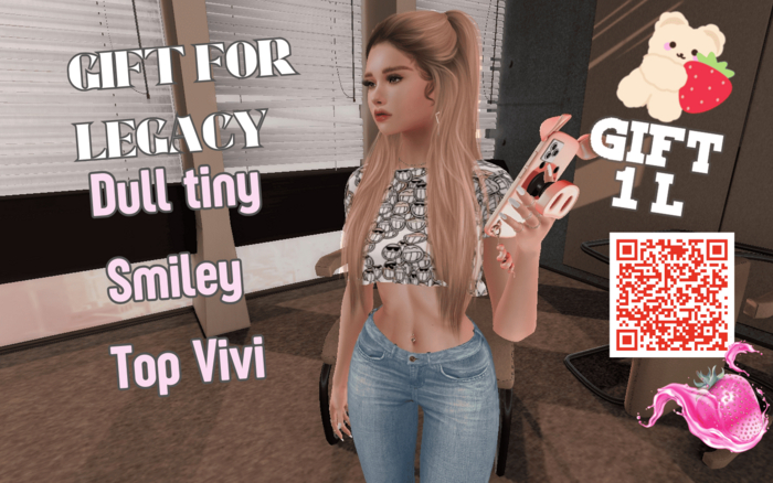 GIFT FOR LEGACY-Dull tiny Smiley Top Vivi