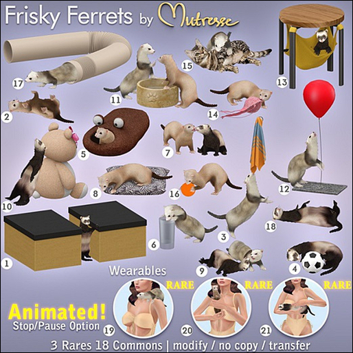 20-Mutresse - Frisky Ferrets wearable RARE