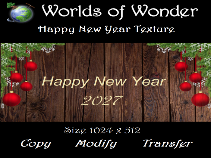 WoW Happy New Year Texture 2027