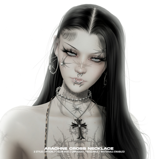 CHAOS. arachne cross necklace