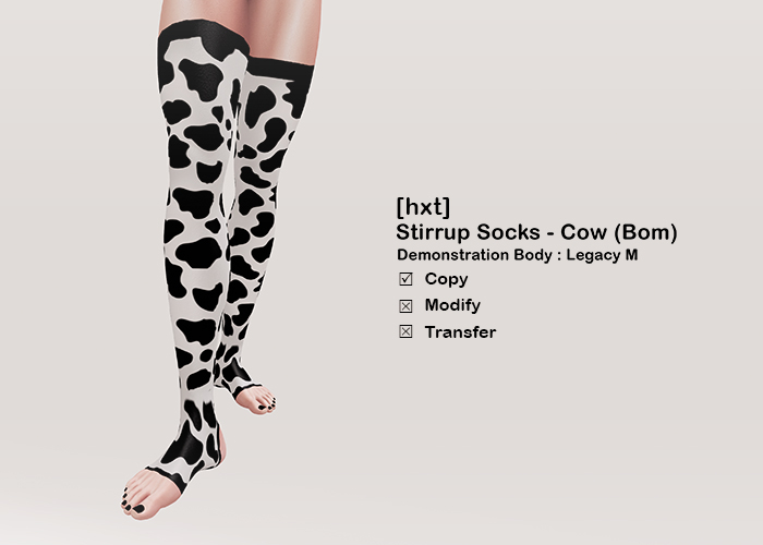 [hxt]Stirrup Socks - Cow (Bom)