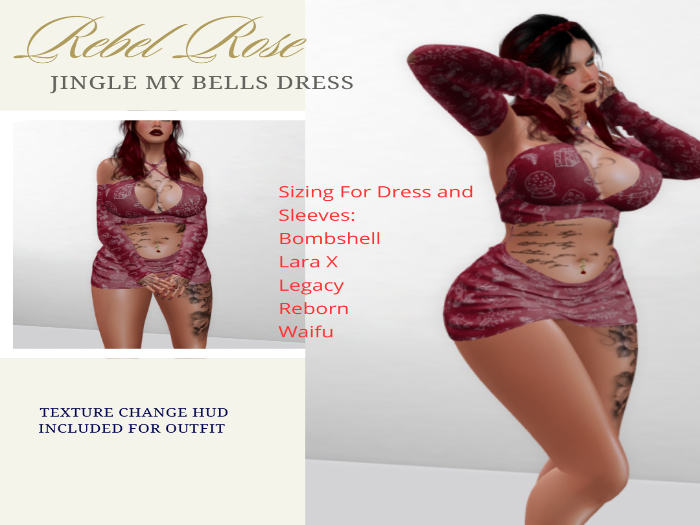 Rebel Rose Designs - Jingle My Bells Dress MINI PACK Delivery Hud (Add)