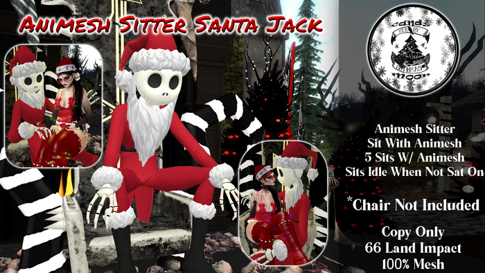 Candy Moon Gothmas - Animesh Santa Jack Sitter