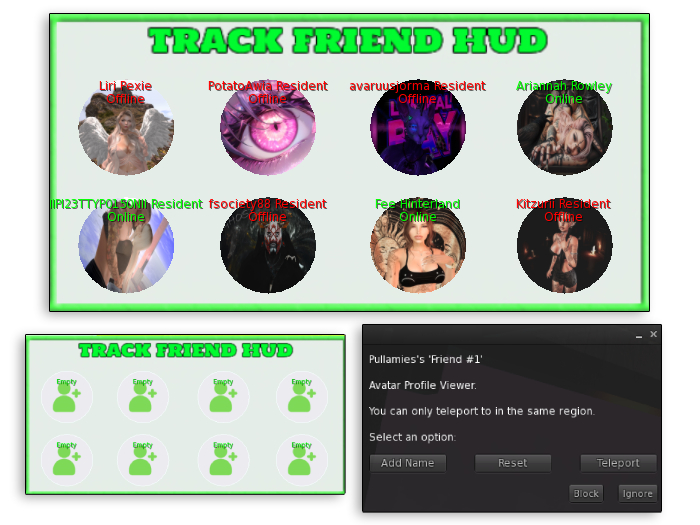 Track Online Friend HUD