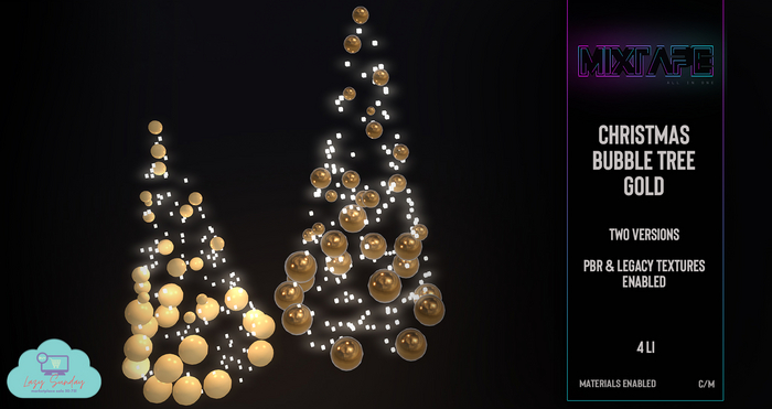 MIXTAPE Decor - christmas bubble tree gold 