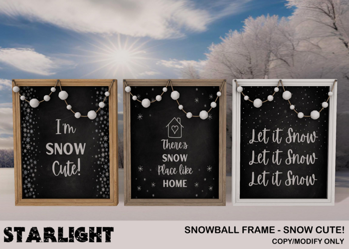 :: SA ::  Snowball Frame Set - Snow Cute!