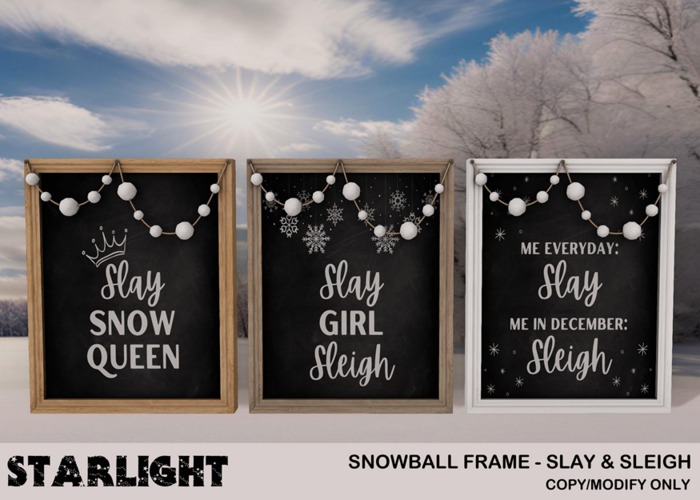 :: SA ::  Snowball Frame Set - Slay & Sleigh