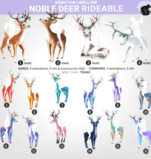 1. SEmotion Libellune Noble Deer Rideable RARE