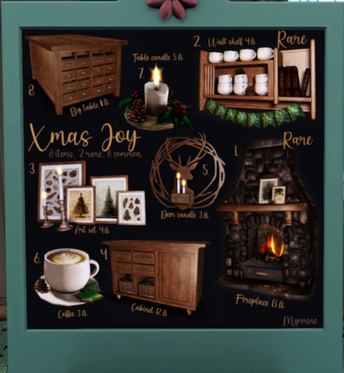7. Myrrine. Xmas Joy set table candle