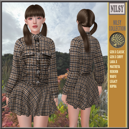 TWEED SHIRT DRESS