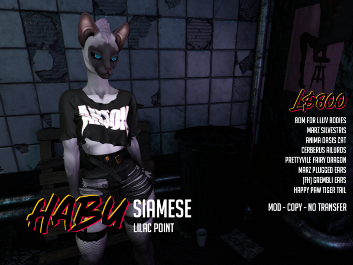 [HABU] Siamese Mod - Lilac Point