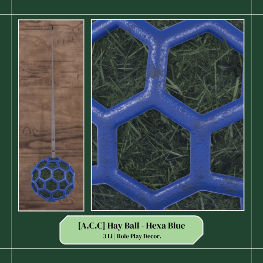 Acres Craft Co. Hay Ball Hexa Blue