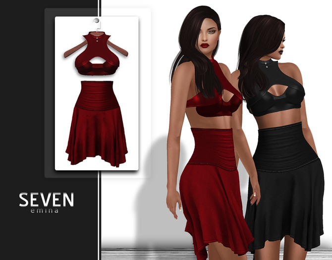 SEVEN - EMINA mesh OUTFIT (red)