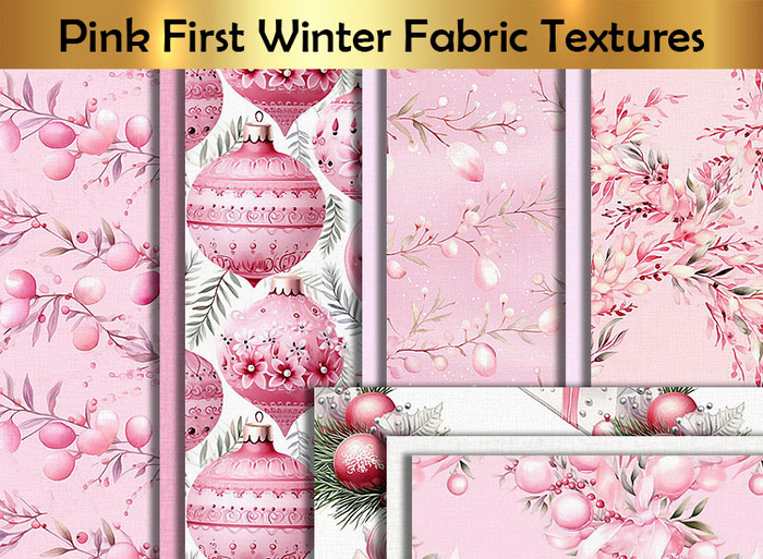 Pink First Winter Fabric Textures
