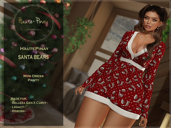 = HOLIDAY FASHIONS = VIOLETA - SANTA BEARS