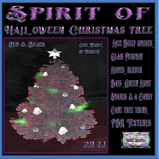 +Inner Mantra+ +Spirit of Halloween Christmas Tree RED {box}