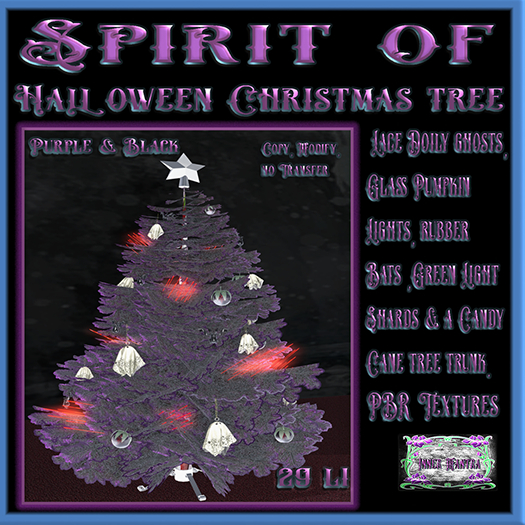 +Inner Mantra+ +Spirit of Halloween Christmas Tree Purple {box}