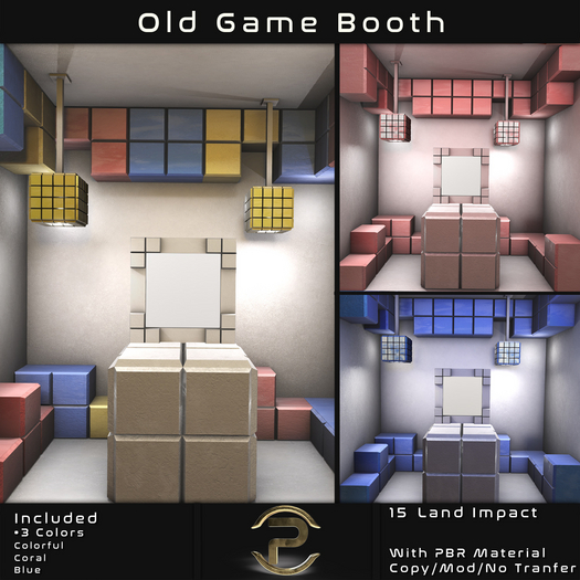 Perspective . Old Game Booth .Box.