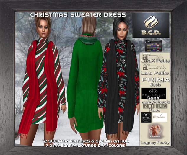 BCD Christmas Sweater Dress