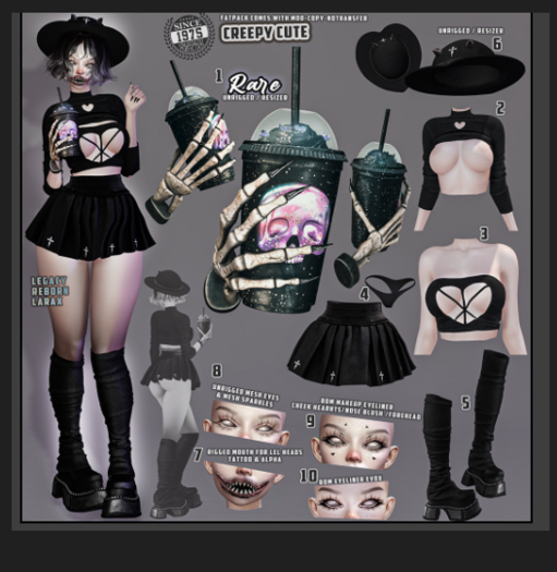 01.[Since1975] Creepy Cute - Skeleton Shake RARE