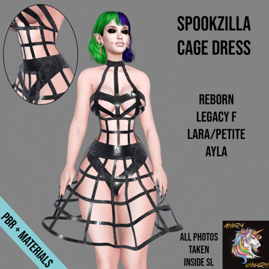 Angry Unicorn - Spookzilla Cage Dress