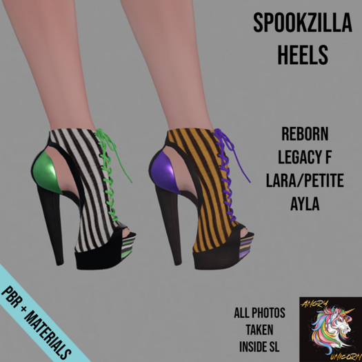 Angry Unicorn - Spookzilla Heels
