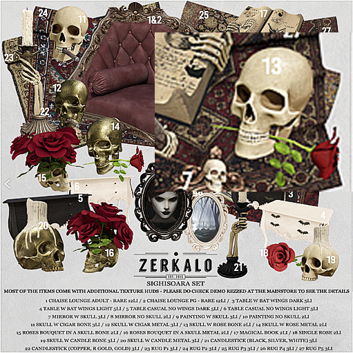 13. [ zerkalo ] Sighisoara - Skull w Rose Bone