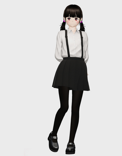 'Aneta' suspenders skirt DEMO