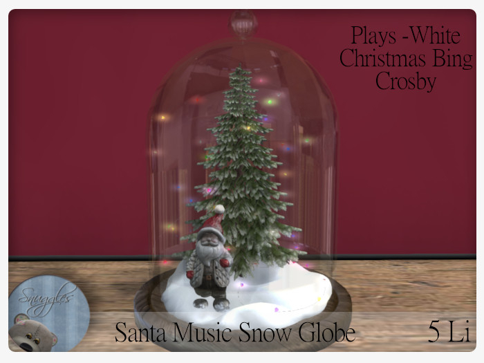 Santa Music Snow Globe [transfer] By Snuggles