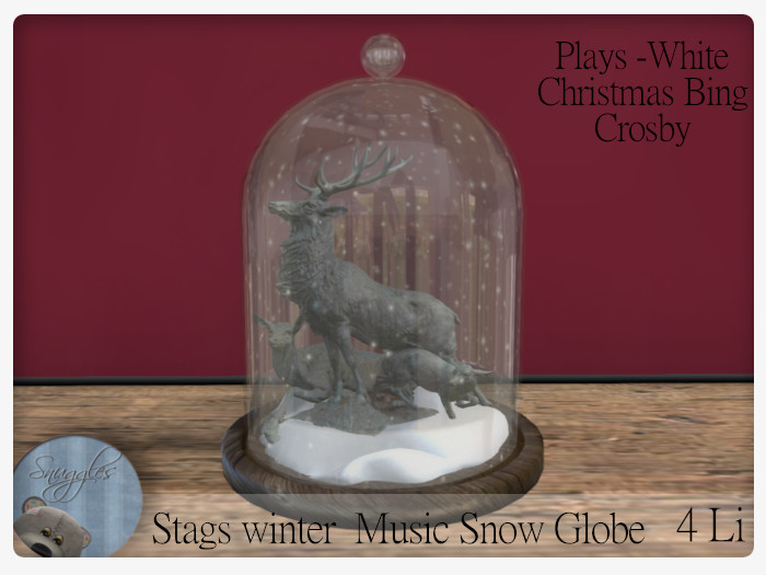Stags winter  Music Snow Globe [transfer] By Snuggles 