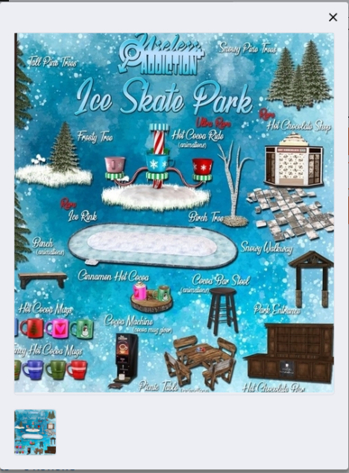 05 UA: Ice Skate Park-Hot Chocolate Shop Rare  BOXED