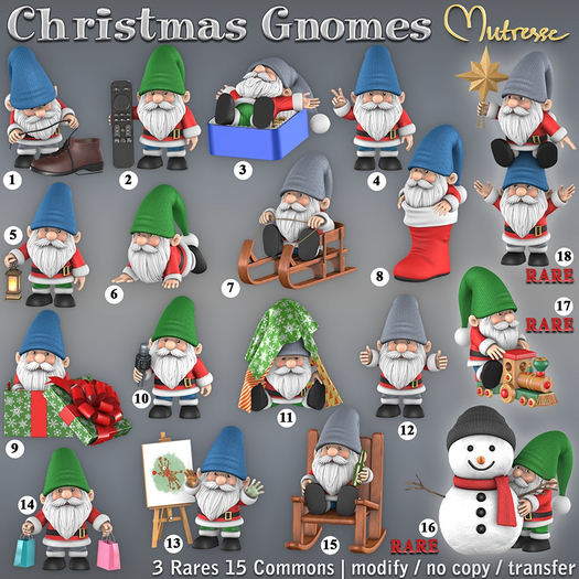 18. Mutresse-Christmas Gnomes RARE