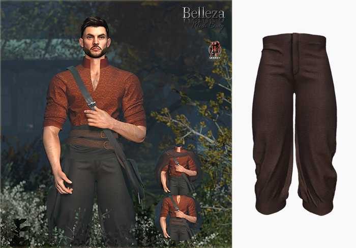 (Stitched) Nao Silken Pants - Brown
