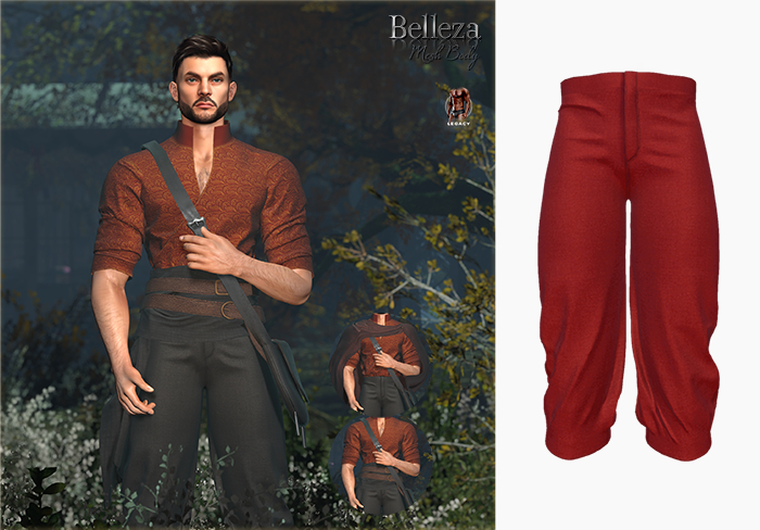 (Stitched) Nao Silken Pants - Red