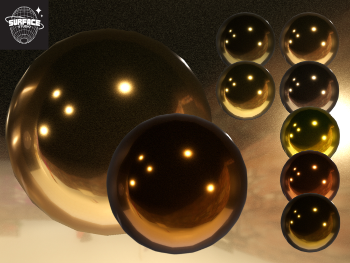 PBR Iridescent Gold MegaPack
