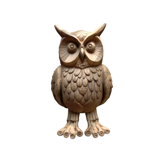 ALL-SEENING WOODEN OWL