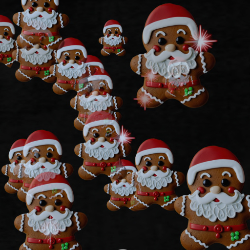  Santa Gingerbread  Confetti Tosser Thrower