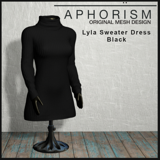 !APHORISM! - Lyla Sweater Dress Black