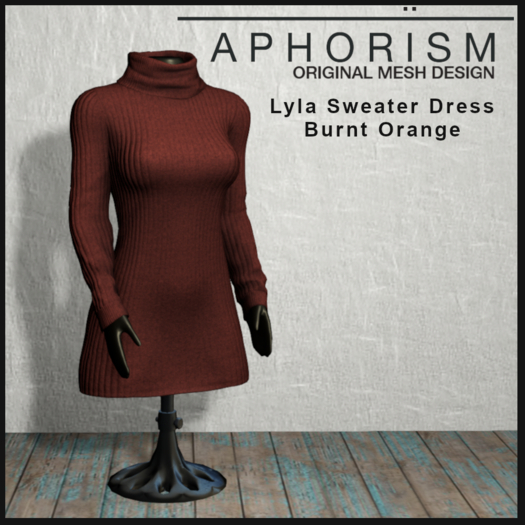 !APHORISM! - Lyla Sweater Dress Burnt Orange