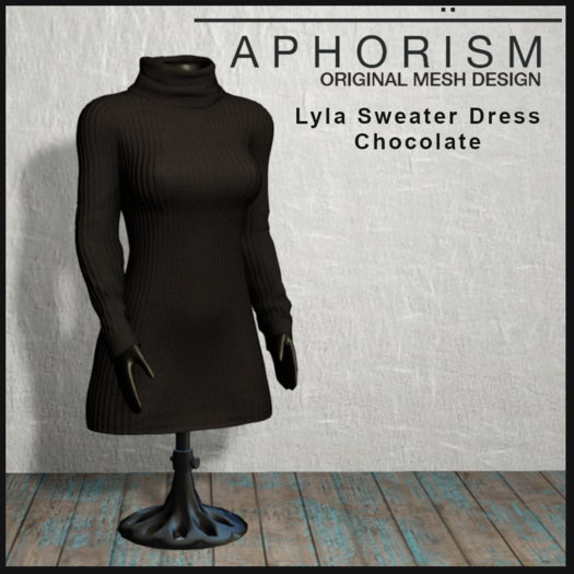 !APHORISM! - Lyla Sweater Dress Chocolate