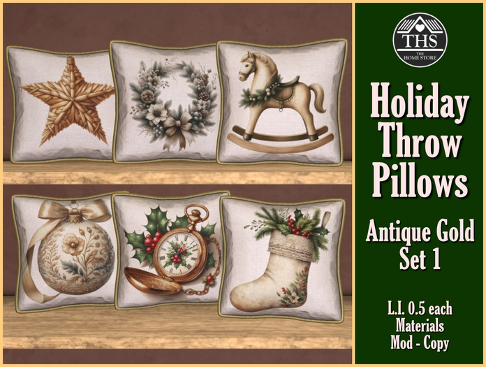 HOLIDAY THROW PILLOWS - CHRISTMAS CUSHIONS - THROW PILLOWS - CUSHIONS