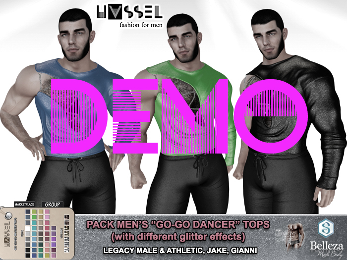 (HASSEL) DEMO SEXY GO-GO DANCER TOPS SHIRTS LEGACY MALE, LEGACY ATHLETIC, JAKE, GIANNI 461